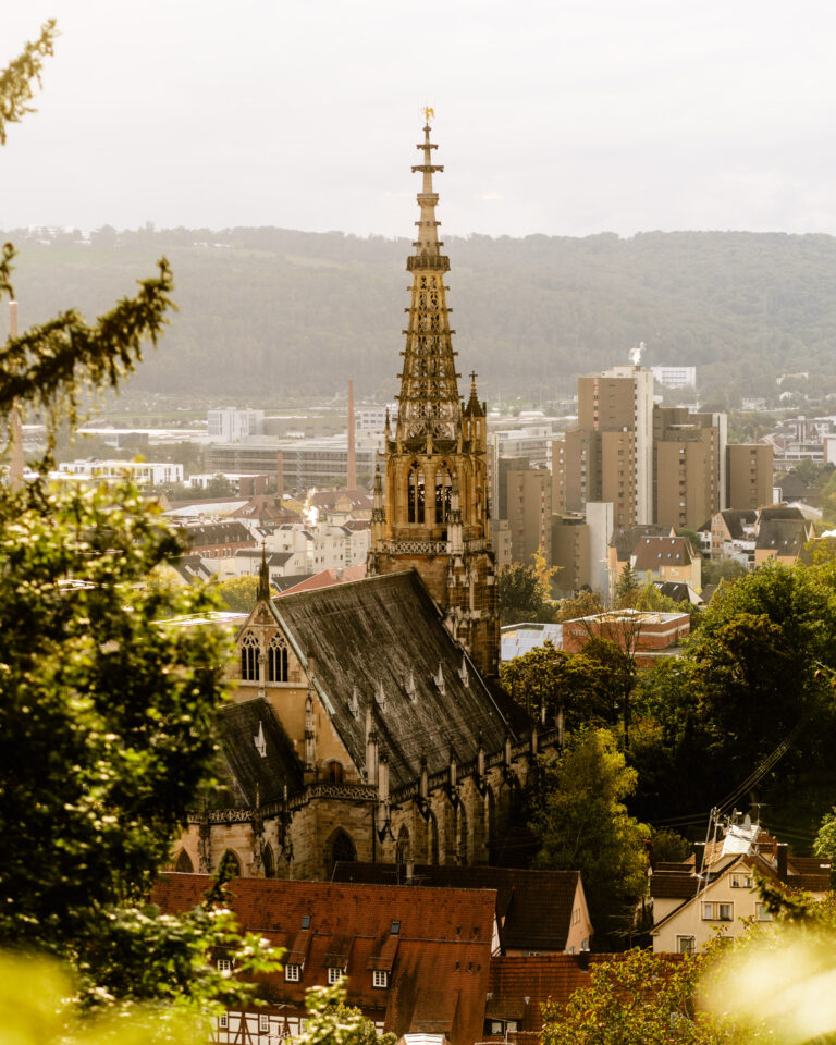 Bild der Frauenkirche Esslingen von der Esslinger Burg aus fotografiert